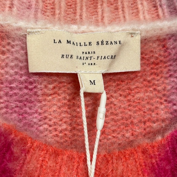 New! Sezane La Maille Judith Jumper Wool Blend Multicolor Sweater Womens Medium - Picture 8 of 15